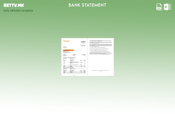 Модерен стил на шаблон за зборови од банкарски извод од канадска мандарина